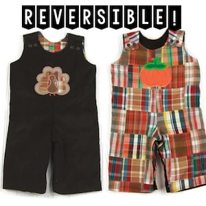 Bailey Boys Baby / Toddler Reversible Longall - Red Prancer Reindeer Reverses to Green Train main image 1