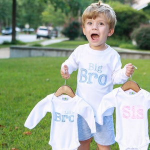 Big Brother Shirt for Toddler Big Sister Tee Little Brother Outfit Little Sis Bodysuit Lil Bro Shirt Pregnancy Reveal Shirts Etsy