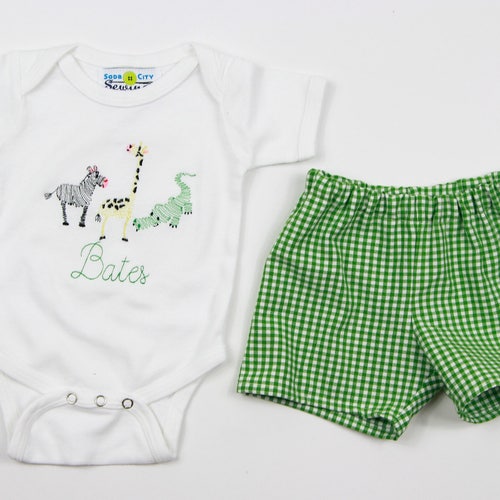 Summer Baby Clothes Zoo Animals Outfit Little Boy Boutique Etsy