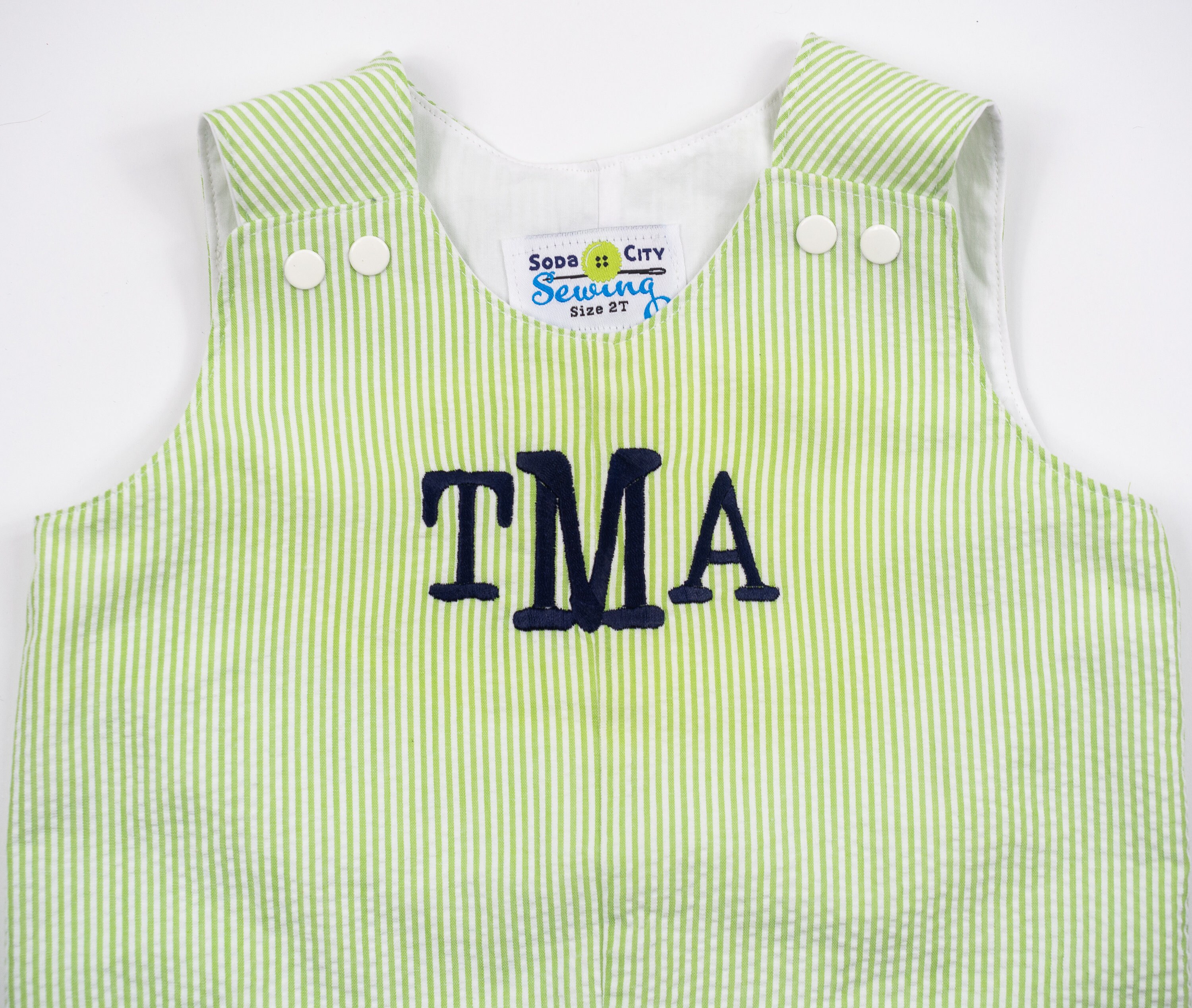 Monogrammed Rompers for Boys - Baby Boys Green Seersucker Outfit ...