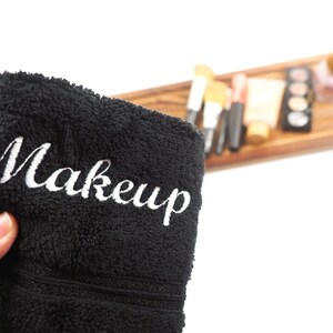 Hostess Gift - Dark Makeup Remover Towel - Graduation Houseguest Present - Hotel Inn Beach House AirBB Supplies - Black Make Up Washcloth