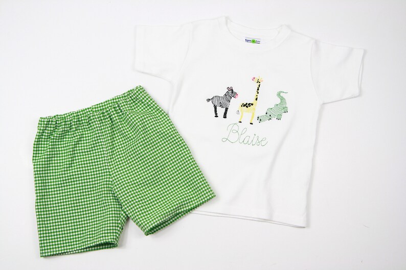 Summer Baby Clothes Zoo Animals Outfit Little Boy Boutique Etsy
