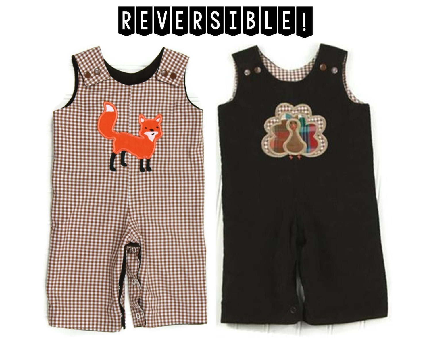 Fox Baby Clothes Reversible Baby Fox Outfit Thanksgiving Etsy