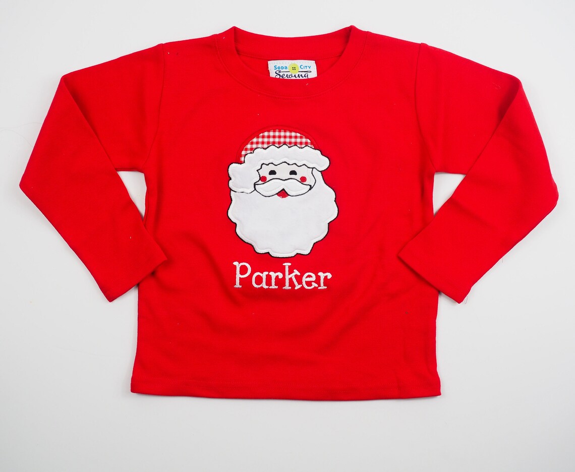 Toddler Boy Christmas Outfit Red Santa Claus Shirt Santa Etsy