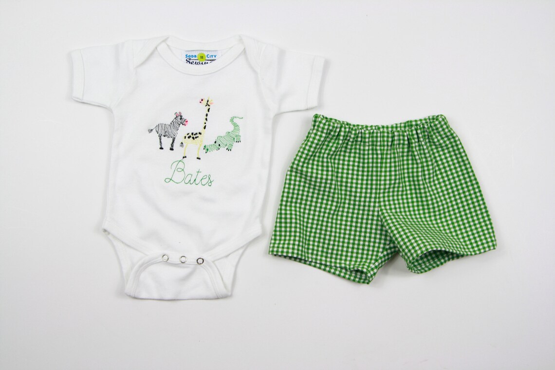 Summer Baby Clothes Zoo Animals Outfit Little Boy Boutique Etsy