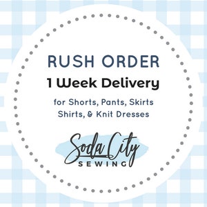 Rush Order Add on- 1 Woche Lieferung für Shirts, Hosen, Röcke und Strickkleider