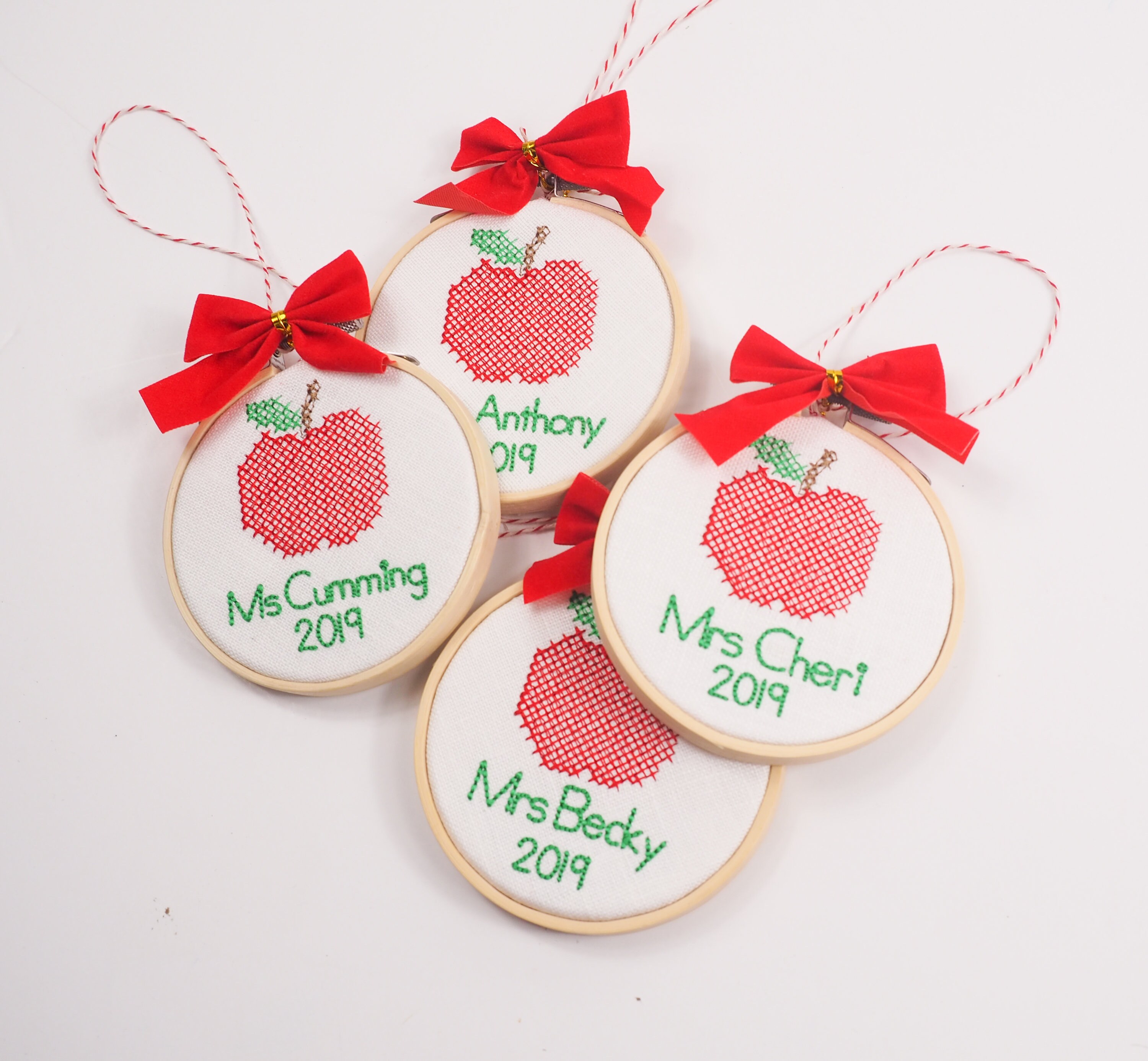 Bilo Christmas Eve Hours 2022 Personalized Teacher Christmas Gift Cross Stitch Embroidery | Etsy India