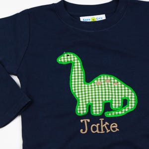 Baby Dinosaur Shirt - Boys Winter Outfit - First Birthday Shirt - Brontosaurus Shirt - Dino T-Shirt - Baby Boy Clothes - New Baby Boy Gift image 4