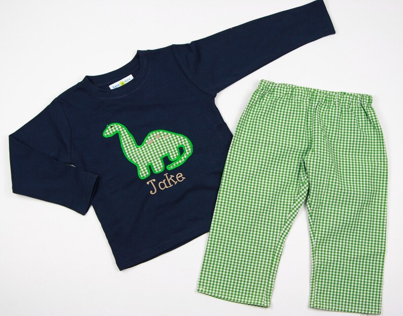 Baby Dinosaur Shirt - Boys Winter Outfit - First Birthday Shirt - Brontosaurus Shirt - Dino T-Shirt - Baby Boy Clothes - New Baby Boy Gift image 3
