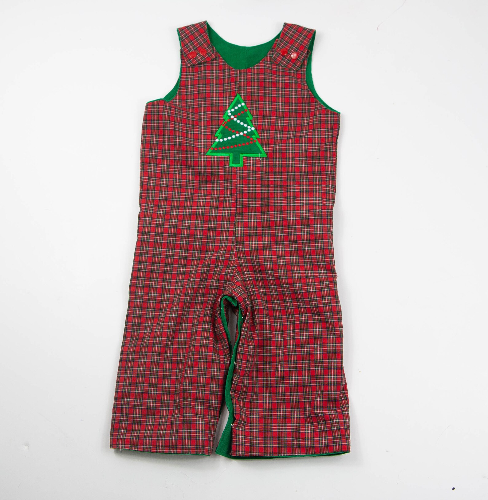 Red Tartan Plaid Christmas Outfit for Boys Kelly Green Etsy