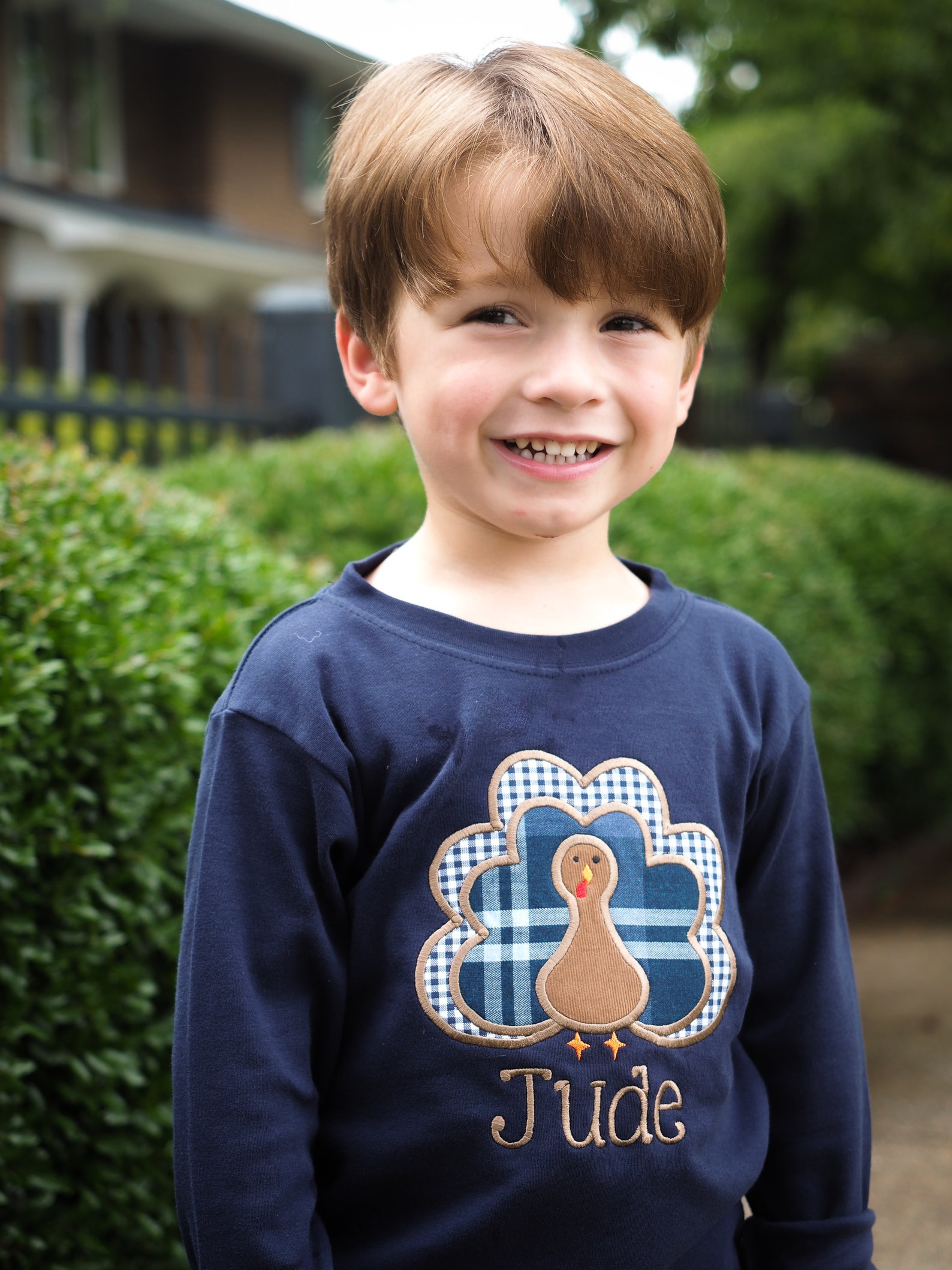 Baby Boy Thanksgiving Outfit Navy Gingham Pants Fall Etsy