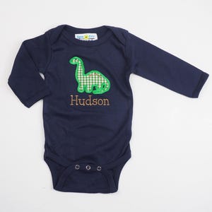 Baby Dinosaur Shirt - Boys Winter Outfit - First Birthday Shirt - Brontosaurus Shirt - Dino T-Shirt - Baby Boy Clothes - New Baby Boy Gift image 6