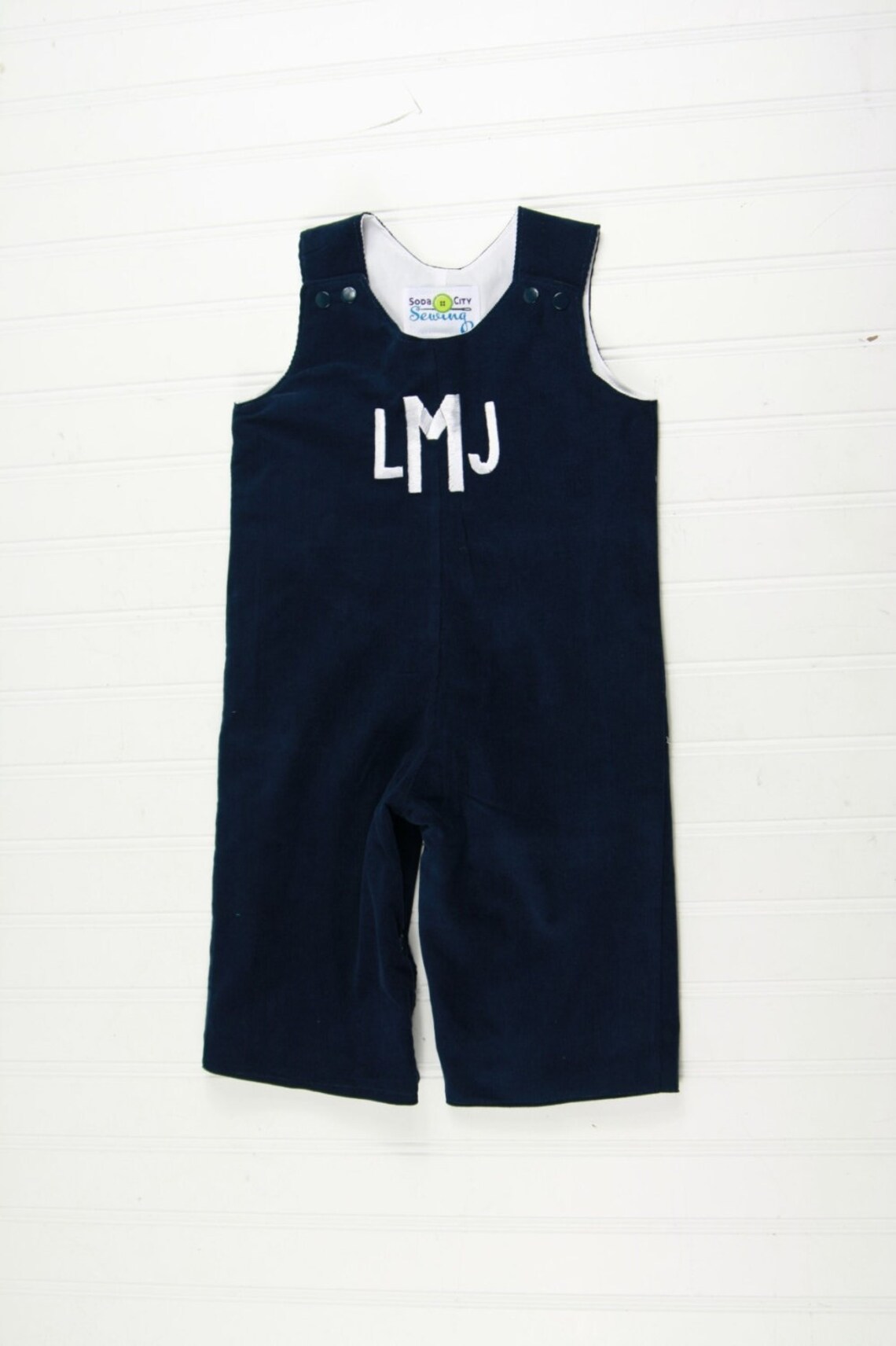 Corduroy Overalls Navy Baptism Outfit Monogrammed Navy Etsy