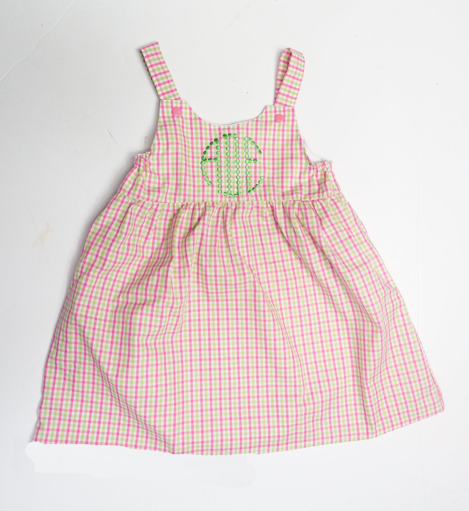 Tennessee Gingham Embroidered Baby/Girls A-Line Dress
