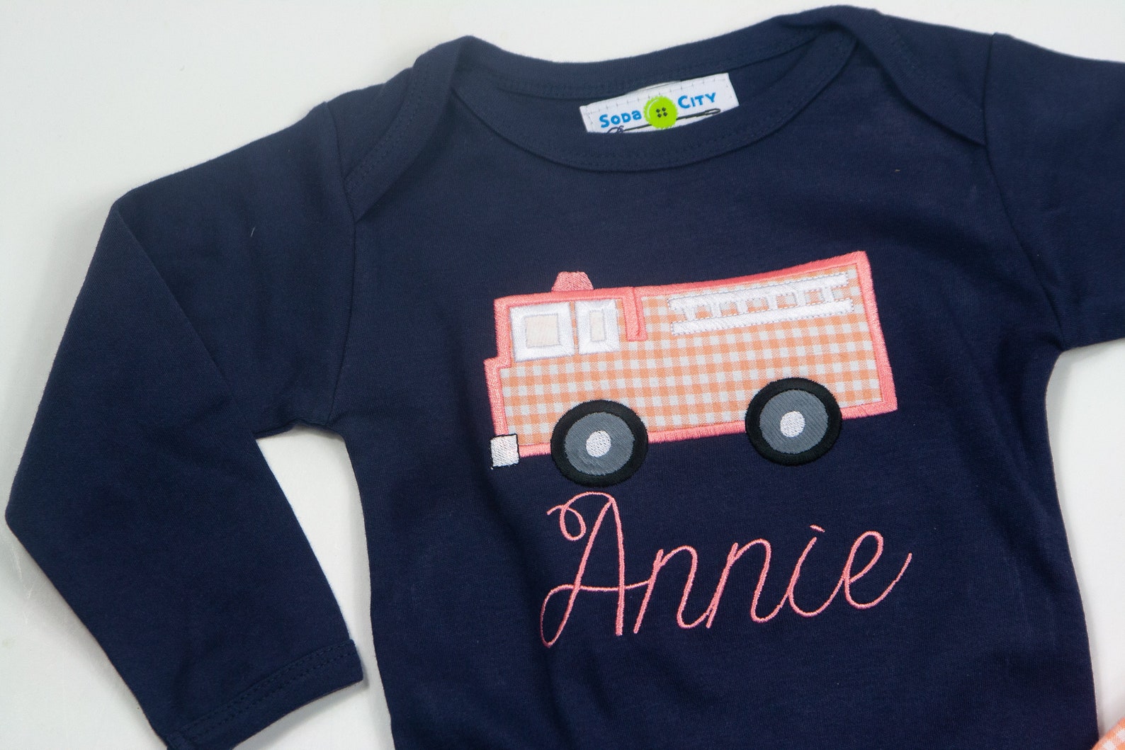 Girls Fire Truck Shirt Pink Gingham Skirt & Fireman Outfit Etsy
