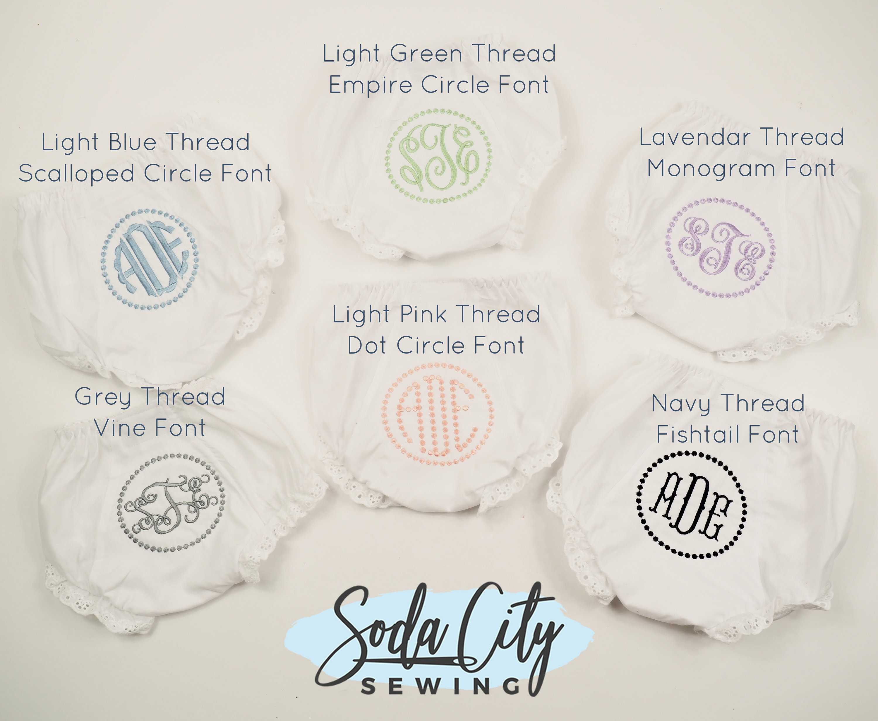 New Baby Monogram Bloomers Gift Set - Personalized Diaper Covers Monogrammed - Baby Girl Clothes Present - Little Girls Baby Shower Gift