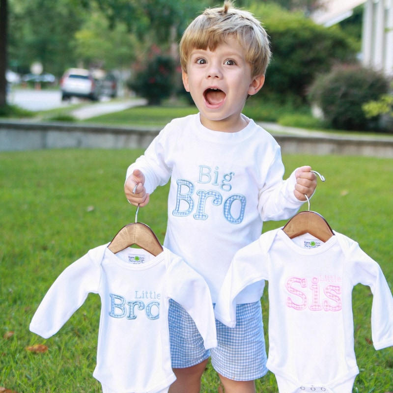 Big Brother Shirt for Toddler - Big Sister Tee - Little Brother Outfit - Little Sis Bodysuit - Lil Bro Shirt - Pregnancy Reveal Shirts -