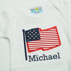 4th of July Outfit - American Flag Shorts - Patriotic Outfit - Fourth of July Outfit - Fourth of July Baby - Patriotic Shirt - Flag Outfit image 3