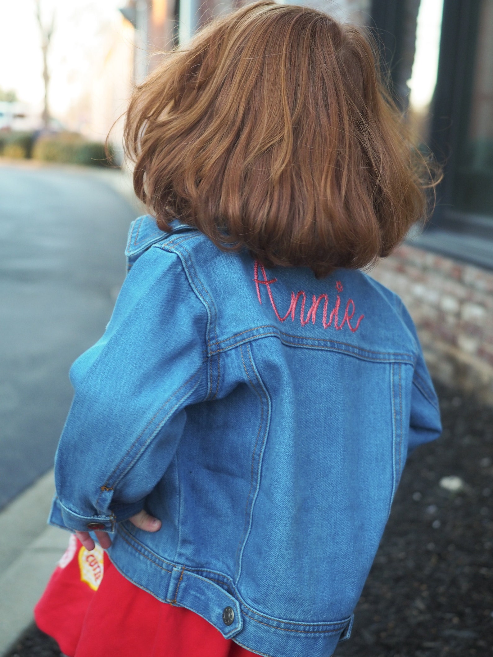 Personalized Little Girls Jean Jacket Toddler Girls Chain Etsy