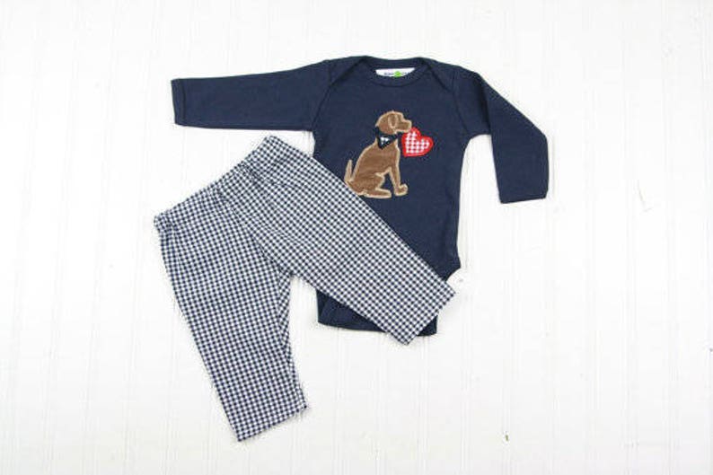 Boys Clothing Boutique Navy Puppy Dog Shirt for Boys Boys Valentines Day Outfit Valentine Outfit for Boys Toddler Valentine/'s Shirt