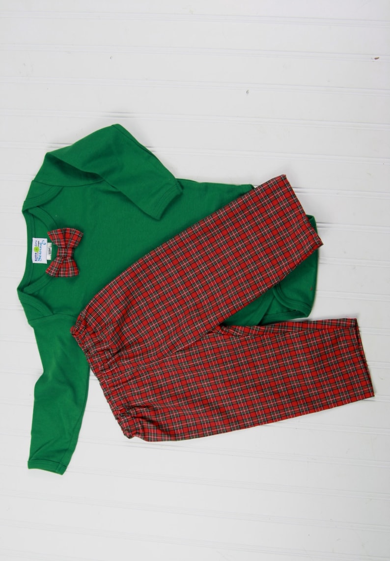 Baby Boy Christmas Outfit Bow Tie Outfit for Christmas Etsy
