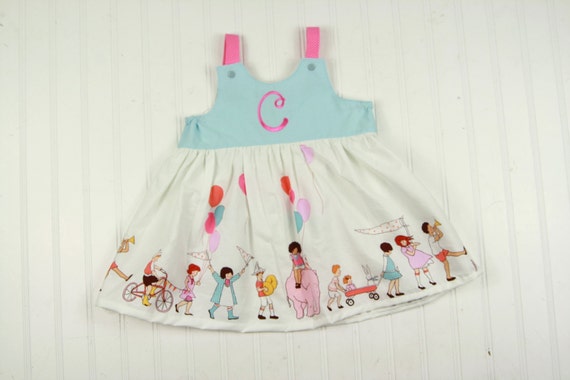 Monogrammed Toddler Birthday Dress Personalized 1st Birthday Etsy