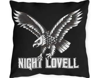 Night Lovell Eagle Tattoo utomhuskudde, Night Lovell prydnadskudde, hiphop-heminredning, Night Lovell-kudde