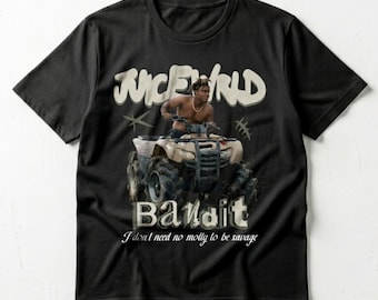 Unisex - Juice Wrld Bandit-tröja, hiphop-rap-tröja, vintagemusikmerchandise, 999-klubboutfit, Juice Wrld-t-shirt, present till musikfan