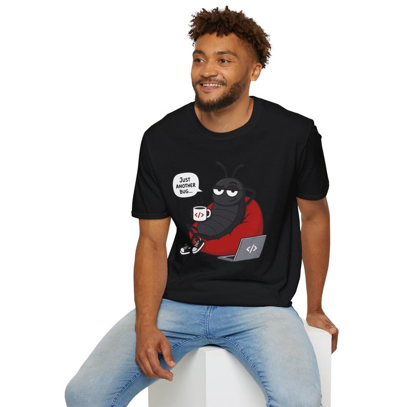 Just Another Bug Shirt, Programmer Humor T-Shirt, Software Engineer Gift, Developer Coding Graphic Tee, Tech Humor Unisex Shirt image 4