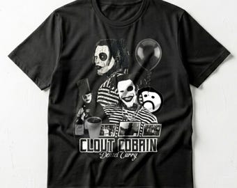 Unisex - Denzel Curry Clout Cobain T-shirt, Mörk Rap-t-shirt, Underground Hiphop-merchandise, Vintage Rap-tröja, Denzel Curry-tröja