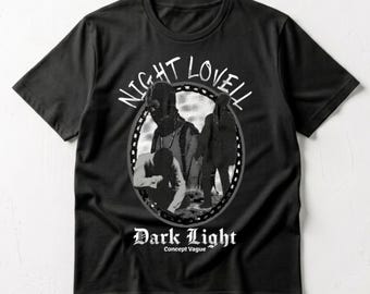 Unisex - Night Lovell mörk ljus t-shirt, mörk rap bootleg t-shirt, underground hiphop merchandise, vintage rap t-shirt, Night Lovell t-shirt