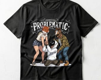 Unisex - BoyWithUke Problematisk T-shirt, BoyWithUke-tröja, BoyWithUke T-shirt, Vintage Band-tröja, Grafisk T-shirt