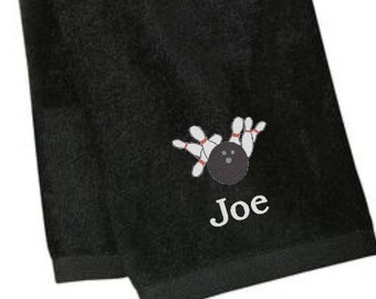 Personalize Bowling Towels, Bowling Towels Personalized, Sports Towels, Personalized Gifts, Gifts for Him, Gifts for Dad, Christmas Gifts