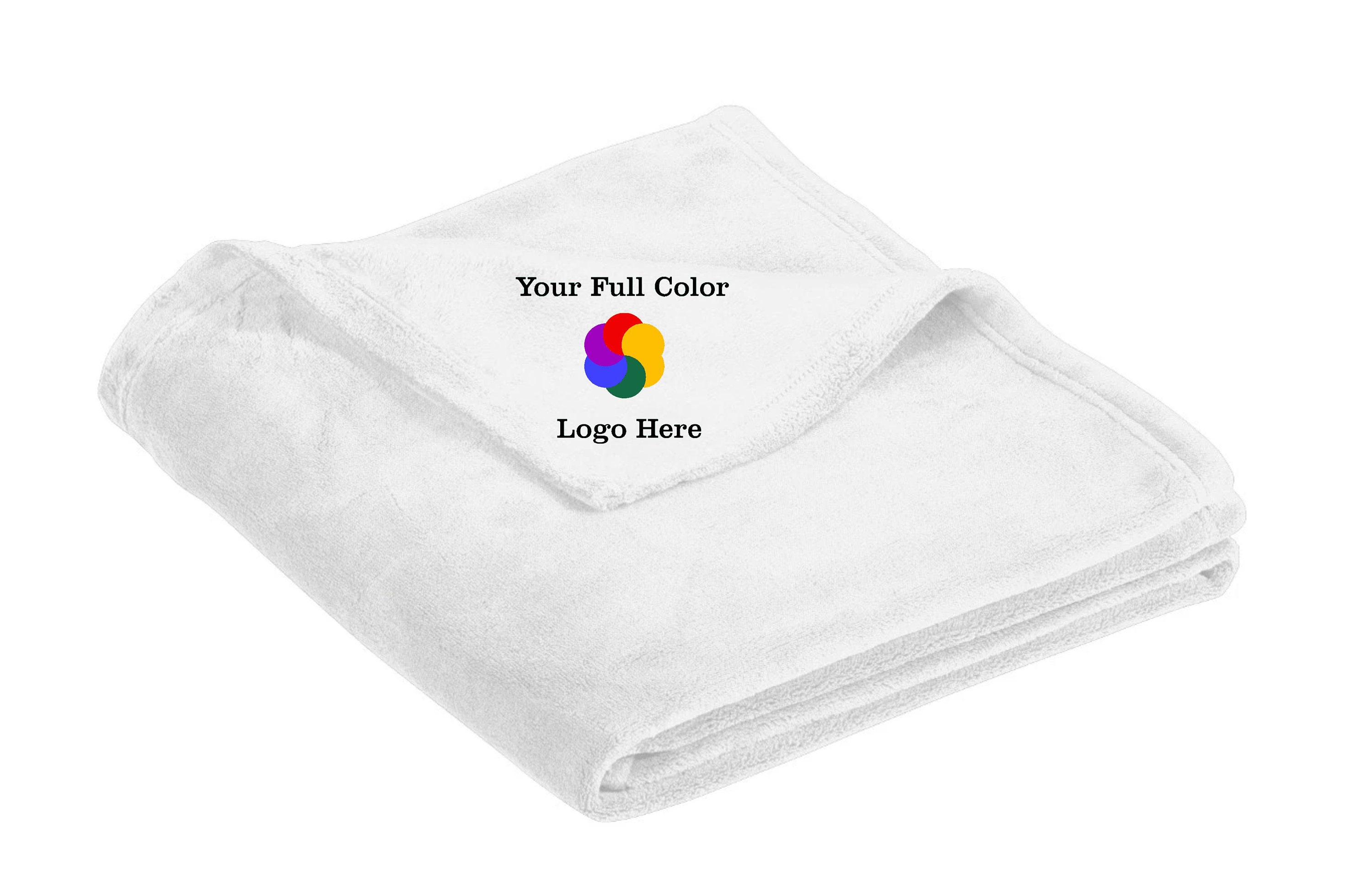 Custom Embroidered Fleece Blankets Logo Blanket Solid Etsy