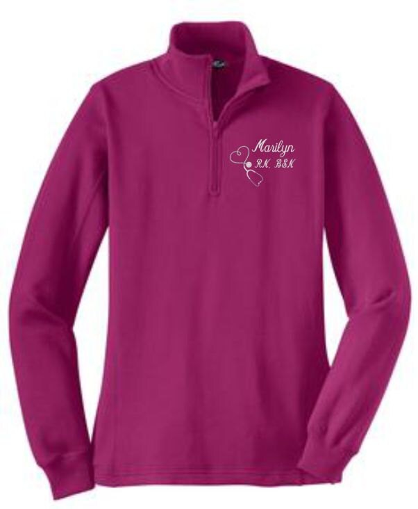 Zippered Pullover, Stethoscope Sweatshirt, Zip Pullover, Nurse, RN, L…