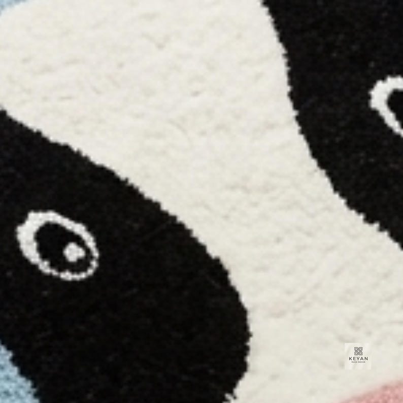 Tufted Peek-a-boo Cow Nursery Rug — 