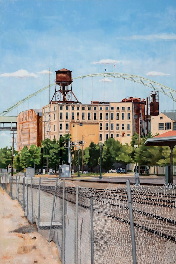 Marriott Residence Inn Commission, Limited Edition, Portland urban landscape, Fremont bridge, Pearl District