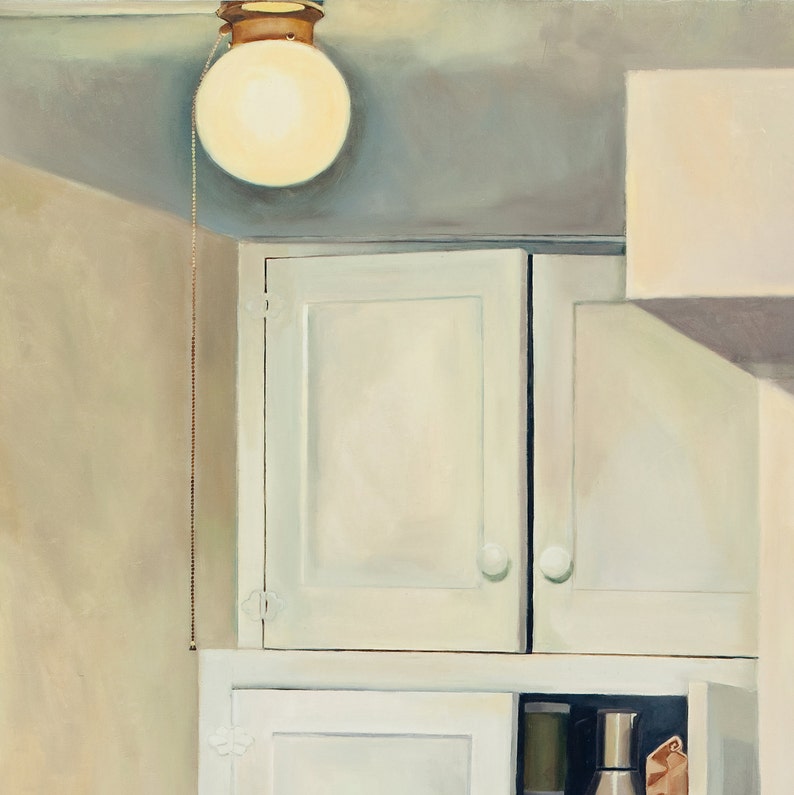 Madison Apt. 4 Kitchen, Limited Edition Fine Art Print, retro kitchen, sink, dishes, cabinets, toaster image 3