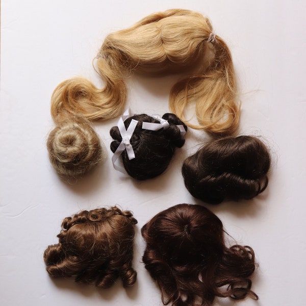 Vintage Doll Wigs - All Colors/Long Curls/Pigtails