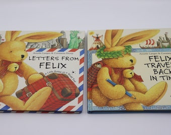 Vintage 2 Books/Letters from Felix and Felix Travels Back in Time by Langen and Droop/1994 and 1995/New