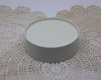 Vintage Pyrex Plain White Canister Lid Only/Corelle Glass Jar Replacement Lid/Rubber Seal Included