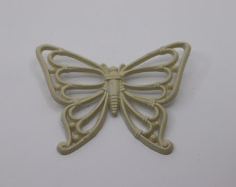 Vintage Homco Butterfly Wall Hanging/White Plastic Butterfly/Made in USA