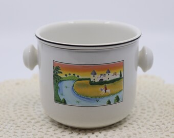 Vintage Villeroy & Boch Naif Planter, Cachepot/4.25" x 3.25"