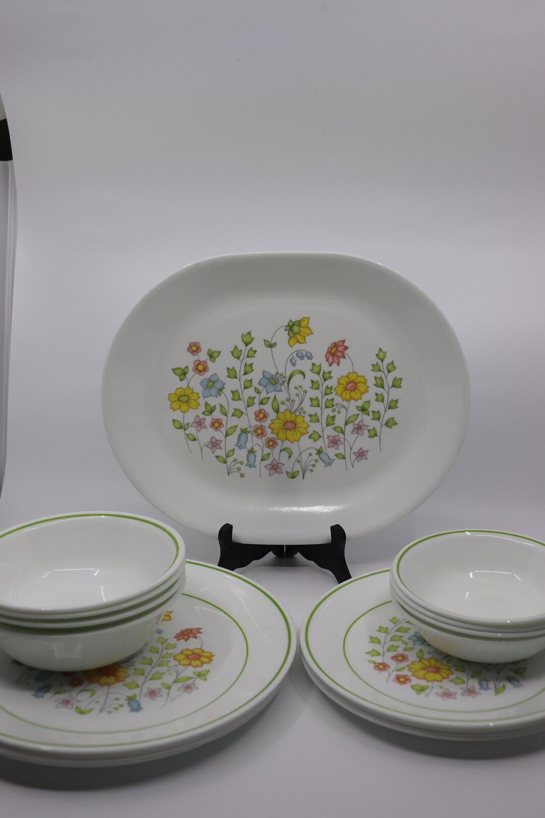 Vintage Corelle Spring Meadow Dish Set Service for 4/corelle Spring Meadow Dinnerware/1970's ...