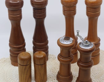 Vintage Wooden Salt Shaker and Pepper Grinder/Your Choice