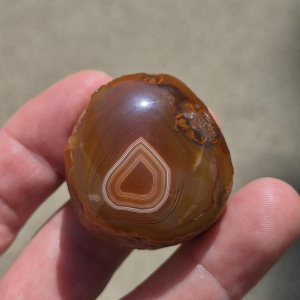 Lake superior agate face polished