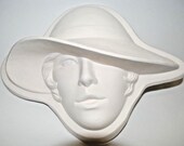 Ceramic Bisque Women Face.Ready -to-Paint Ceramic Mask.Paint You Own Women Face.Olga 39 s Treasures Shop