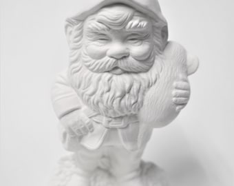 Gnome Bisque.Ceramic Bisque Cute Gnome.Small Ceramic Gnone.Painting Your Own Ceramics.Unpainted Ceramic Garden Decor.Olga's Treasures Shop