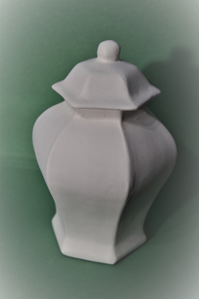 Hexagon Ceramic Container Ready to Paint.unpainted Ceramic Etsy