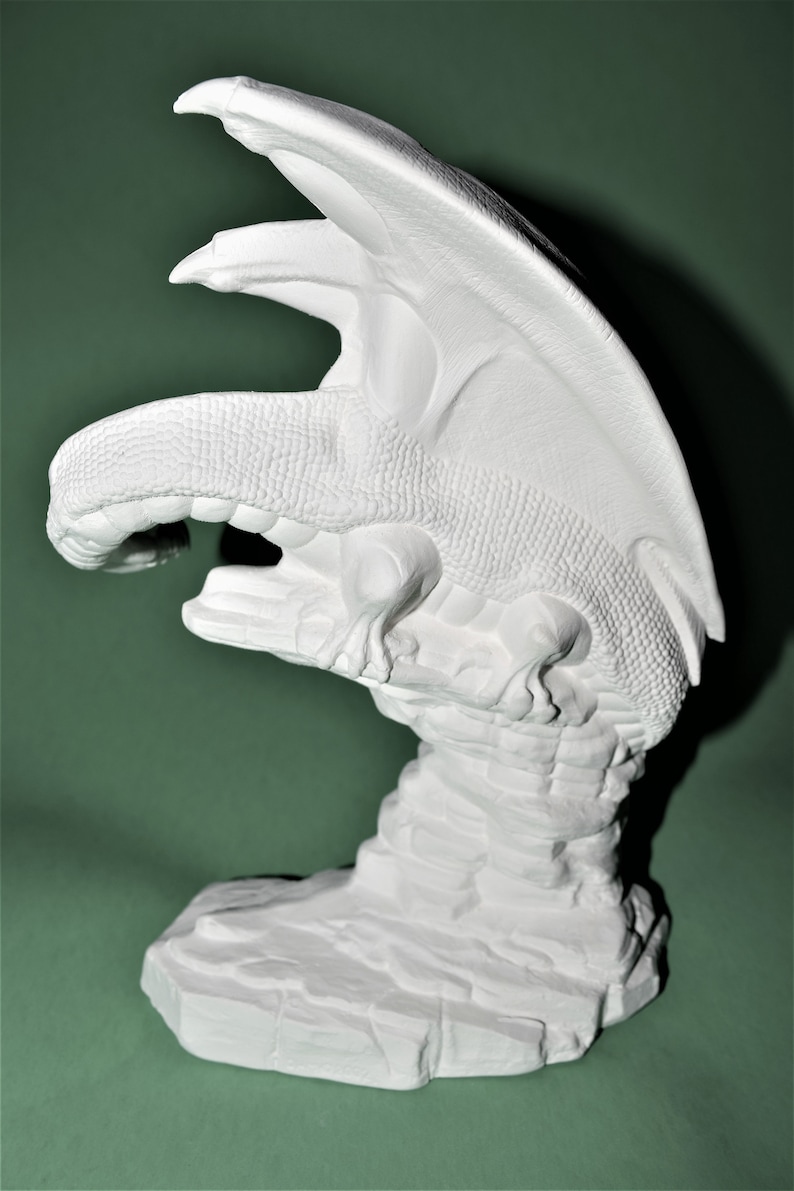 Dragon. Ready to Paint Dragon on a Rock. Unpainted Ceramic Etsy